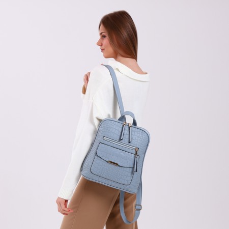 City backpack with lightning, blue color-5