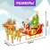 Designer 3D "Sails Santa Claus", with LED garland, 29 details