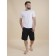 Male T -shirt, size l, white color