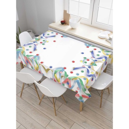 The tablecloth on the table is “simple and beautiful”, rectangular, Saten, size 145x180 cm