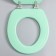 The toilet seat with a lid, Rossplast, 43 x 37 cm, soft, green color, Mix drawing