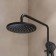 Shower system IDDIS RAY RAYBL3FI06, tropical shower, shower, brass, black