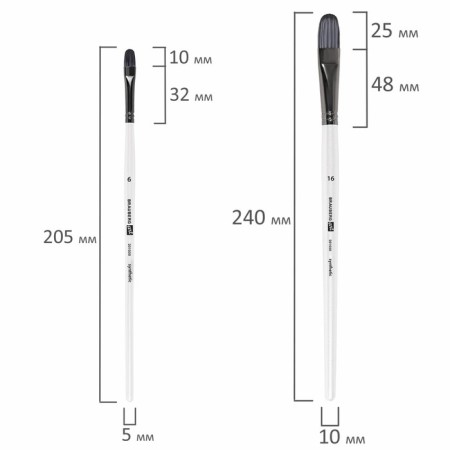 System of Synthetics 10 pieces, Brauberg Art Debut, in the PVC Penal-12