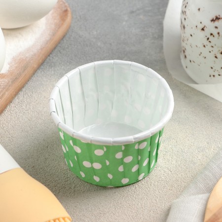 Baking shape round "peas", d = 6.5 cm, green color