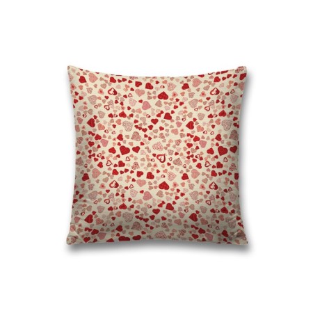 Decorative pillowcase "A variety of hearts", on a zipper, size 45x45 cm