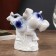 Souvenir Ceramics "Games Slonets" Blue with gold 10x6x10.2 cm