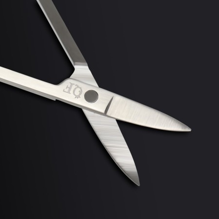 Manicure scissors "Premium", bent, narrow, 9 cm, on the blist, silver color-9