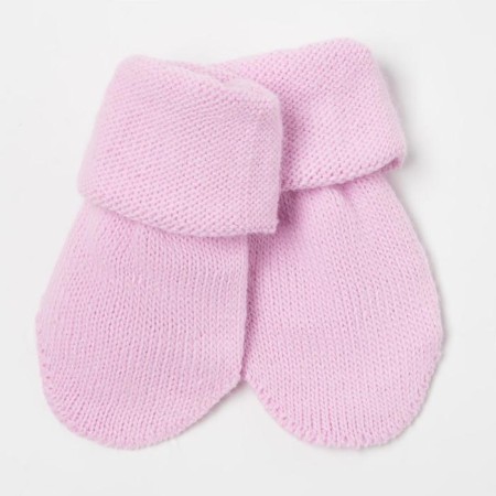Mitten mittens for a girl, pink color, size 10