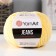 Yarn "jeans" 55% cotton, 45% acrylic 160m/50g (88 yellow)