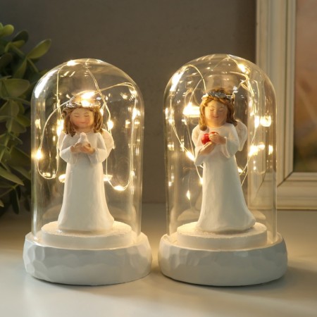 Souvenir Polystone Light "Angel with Flower/Prays" MIX 7x7x11.5 cm-8