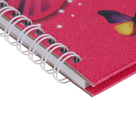 Notebook Gift Book on a lock, A5, 50 sheets, line, "Butterfly", mix-3