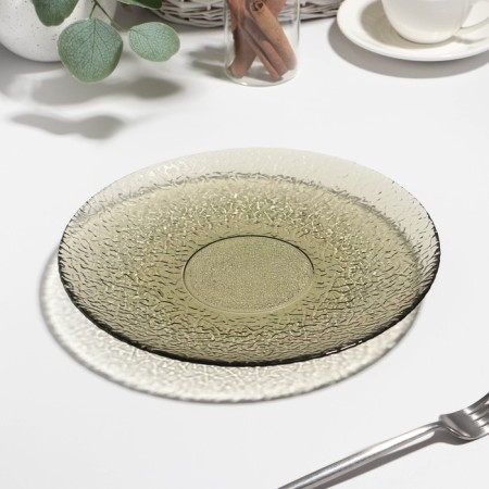 Plate "openwork", d = 26 cm, h = 2.5 cm, haze-1