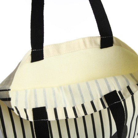 Bag Schoper without fastening, from textiles, beige color-2