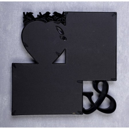 Photo frame plastic in 3 photos 11x11, 13x18 cm "Birds on a branch" Black 29x29 cm-3
