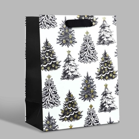 Package Gift New Year Laminated "Winter Tale", MS 23 x 18 x 10 cm, New Year