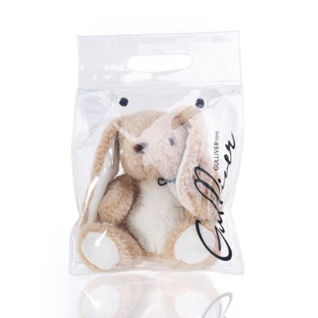 Soft Gulliver toy "Bunny Vyslowry", beige color, 20 cm-7