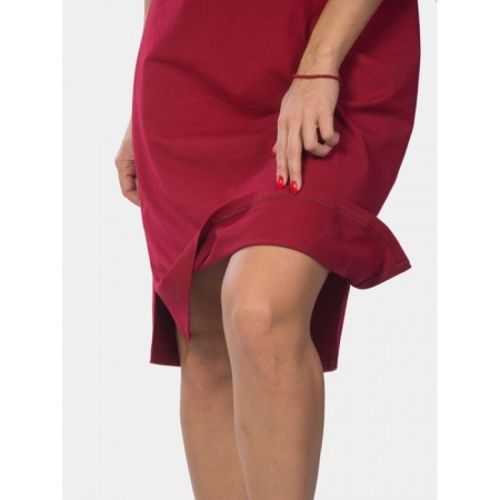 Female dress human2human, size 54, burgundy color-2
