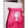 Pockets in the kindergarten "Bunny", for a children's cabinet, 83x24 cm, fuchsia