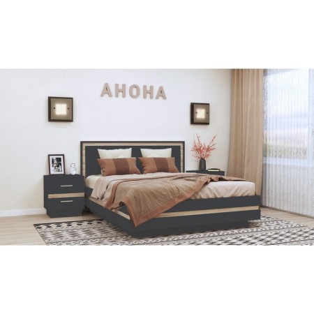 Bedside table "Anon 2", 500 × 400 × 564 mm, color anthracite / oak sonom-2