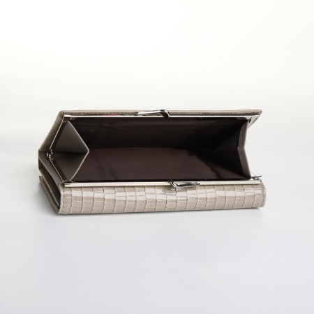 Women's wallet on magnet, gray color-3