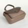 Women's bag on the Textura valve, small size, beige color