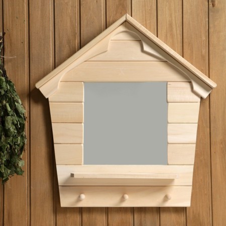Mirror "Teremok", pine, natural, 65 × 43 × 10 cm
