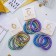 Hair elastic band "spring" matte overflow, D-5.5 cm, mix