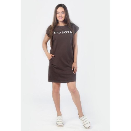 Futabol dress, size 48, brown color-1