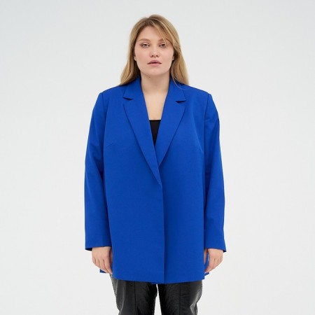 Women's jacket with a Mist Plus-Size belt, size 52, blue color-4