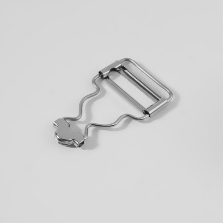 Basement for overalls, 25 mm, 10 pcs, silver color-3