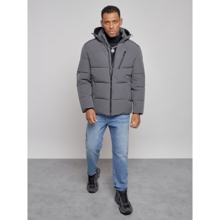 Winter jacket, size 56, dark gray color-9