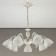 Suspended chandelier Citilux "Latur" CL413270, 46x33 cm, 7x75W, E27, white color