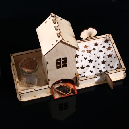 Tea house "Spacious with the yard", with a napkin/candy, a place for salt martyr/polling-4