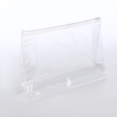 Cosmetic bag with a zip-gl.