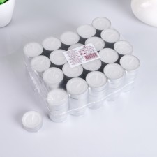 A set of tea candles, 3.8x1.6 cm, 3.5 hours, 12 g, 100 pieces, white