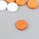 Beads for creativity wood "flat circle" set of 20 pcs white, orange 0.4x1.5x1.5 cm