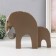 Souvenir Polystone "Elephant and Elephant. African patterns" Mokko 24x6x18 cm