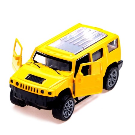 Metal car "Cruiser", 1:48, inertia, doors open, yellow color-2