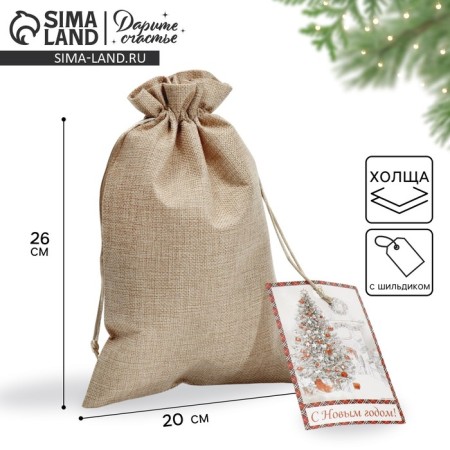 Gift bag "Winter", 20 x 30 cm +/- 1.5 cm, New Year