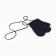 Baby mittens minku, dark blue color, 13.5 cm