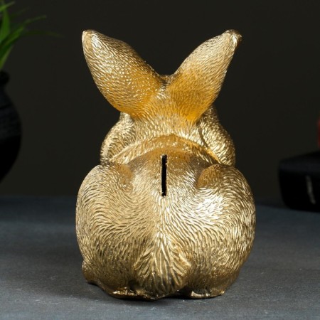 Piggy bank "Bunny" Golden, 19x11x16cm-2