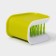 Brush for cutlery and knives of the share, green color
