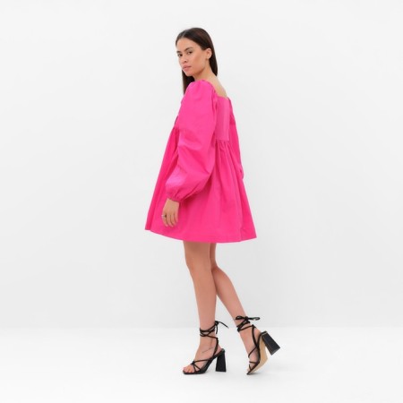 Women's dress MIST with voluminous sleeves, fuchsia, p.40-42-4