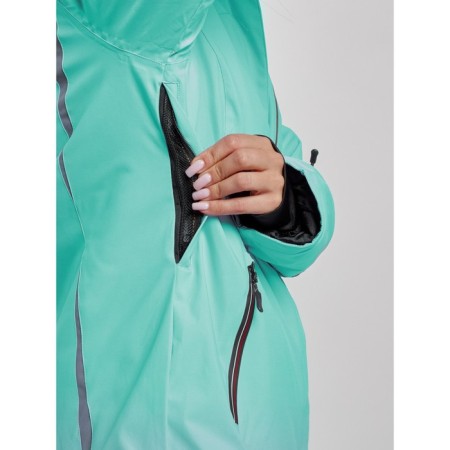 Ski costume female winter, size 44, turquoise color-8