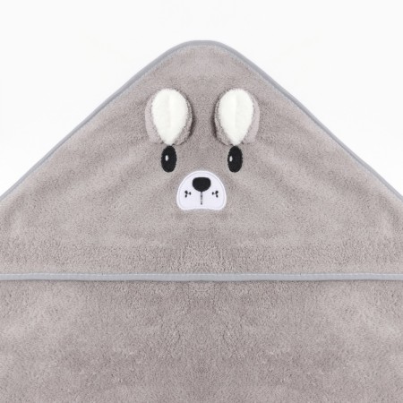 Lovelife towel "Bunny", col. gray, 80x80 cm, 100% PE, microfiber-2