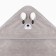 Lovelife towel "Bunny", col. gray, 80x80 cm, 100% PE, microfiber