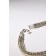 Bracelet with rhinestones "shine" thread with a strip, white color in silver, 18 cm