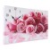 Carting clock is wall-mounted, on canvas, interior "delicate roses", silent, 40 x 76 cm