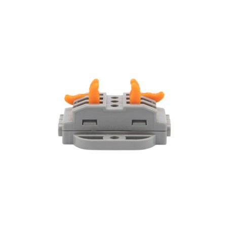 Terminal of QMS 222-423p Passing 3 poles, with an mounting platform (0.08-4 mm²), gray (25 pcs.-1