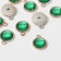 Circle-suspension “Circle” Circle 2 × 1.6 × 0.2 cm, (set 10 pcs.), The color is dark green in gold